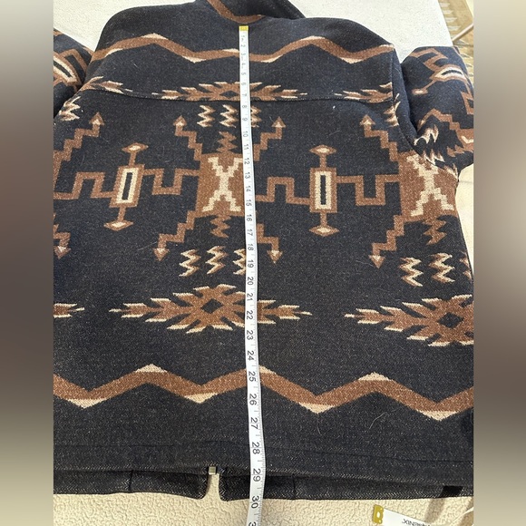 Pendleton  Vintage- Men's Black and Brown Geometric Jacket - Picture 13 of 15